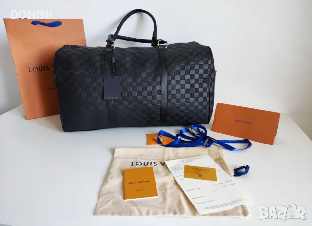 Louis Vuitton Пътна чанта, фитнес чанта, уикенд чанта, кожа, снимка 1 - Чанти - 49256945