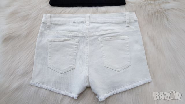 Къси дънкови панталони и потник размер S, снимка 9 - Къси панталони и бермуди - 45574500