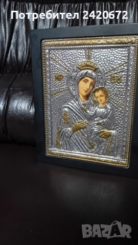 стара икона Дева Мария, снимка 3 - Икони - 52243804