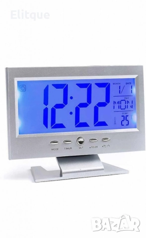 Електронен цифров часовник с акустичен алармен сензор,LED дисплей DS-8082, снимка 3 - Други стоки за дома - 52870873