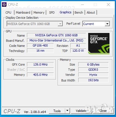 MSI GeForce GTX 1060 OC, снимка 4 - Видеокарти - 45437782