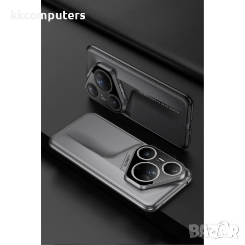 GKK Комплект за Huawei Pura 80 Ultra - PC Калъф + Скрийн протекторІ Цвят: Черен, Сив, снимка 5 - Калъфи, кейсове - 51983827