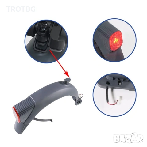 Заден калник със стоп за Ninebot E2 Pro, снимка 6 - Друга електроника - 53306705