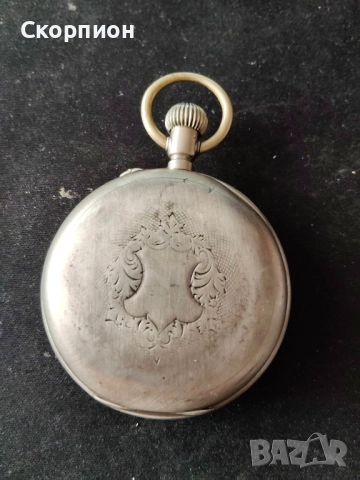 Швейцарски СРЕБЪРЕН джобен часовник 1925г. - ПРОМОЦИЯ, снимка 4 - Джобни - 50823822