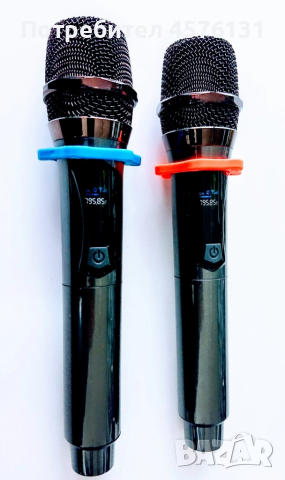 Безжични микрофони с LED дисплей 32-v