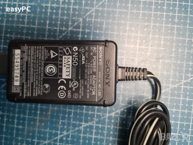 Оригинален захранващ адаптер SONY AC-LS5 4.2V 1.5A, снимка 3 - Батерии, зарядни - 49619442