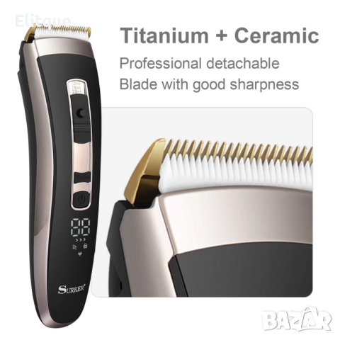 Машинка за подстригване на коса с керамично–титаниево острие и дисплей SHAV20, снимка 10 - Машинки за подстригване - 52807061