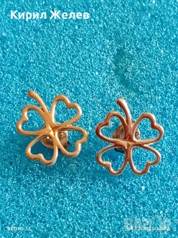 Щастливи сребърни обеци четирилистна детелина стил и елегантност 27306