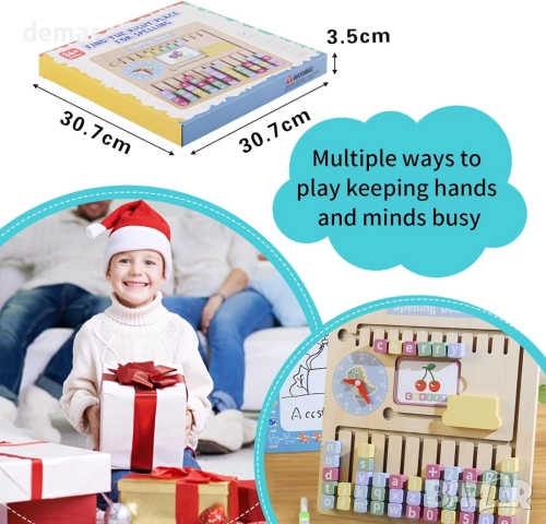 KUKUTrue® Монтесори играчка, дъска за учене по азбука, дървен пъзел, 3–7 години, снимка 5 - Образователни игри - 51777009