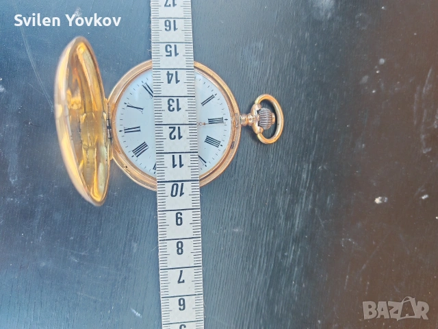 Продавам златен джобен часовник 14к на 121години , снимка 4 - Мъжки - 53865745