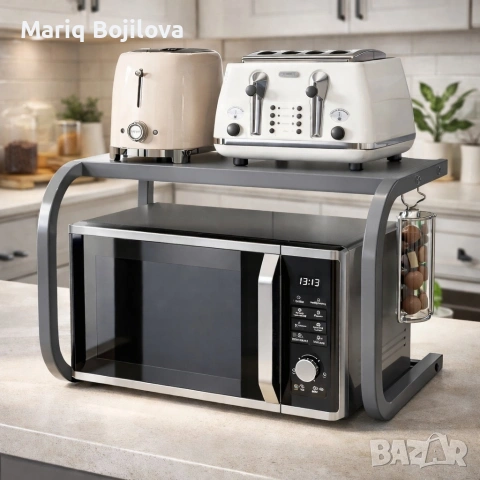 Поставка органайзер за микровълнова фурна, многофункционална, изработена от метал, снимка 2 - Аксесоари за кухня - 53535002