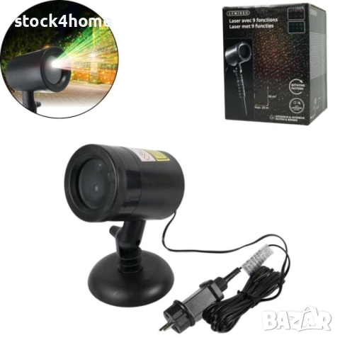 Градински лазер с въртящисе светлини за осветяване на къща, снимка 4 - Лед осветление - 52557787