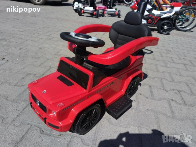 MERCEDES Кола за яздене с дръжка Mercedes-benz G350d червен, снимка 4 - Други - 53849733