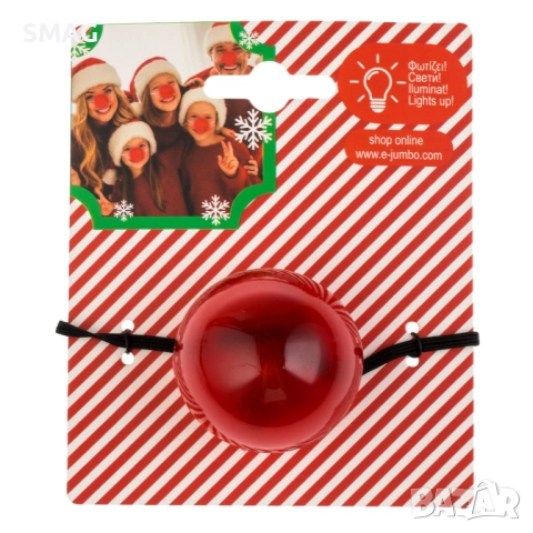 Коледен светещ нос на Рудолф, Ø5 см_1242816, снимка 3 - Други - 52731276