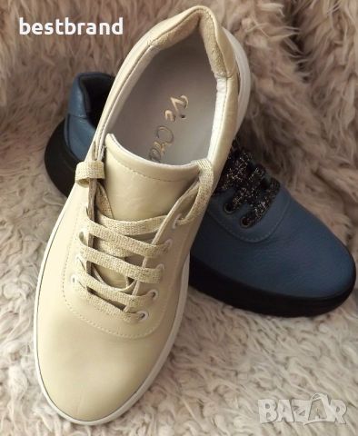 Дамски спортно-елегантни обувки от естествена кожа ,два цвята ,код 210/100, снимка 2 - Дамски ежедневни обувки - 46399232