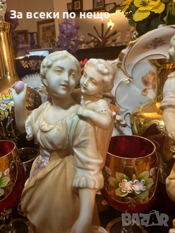 Volkstedt Germany  Richard Eckert & Co. Circa 1894 - “Семейството” Код P2012, снимка 12 - Декорация за дома - 53936745