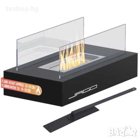 Камина на биоетанол настолна стъклени стени 35x18.2x14.6 см ПРОМОЦИЯ