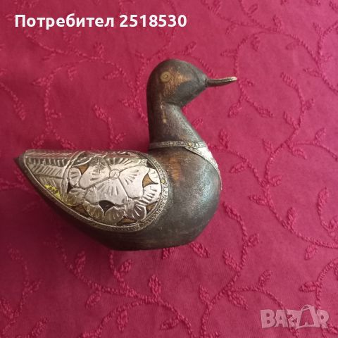 Старо дървено пате с обков , снимка 1 - Антикварни и старинни предмети - 46582747