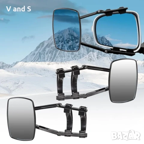 Огледало за каравана, 2 броя, CEIEVER Универсално огледало за каравана, допълнително огледало, регул