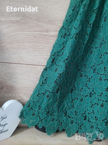 Зелена елегантна рокля Zara, снимка 4 - Рокли - 51800159