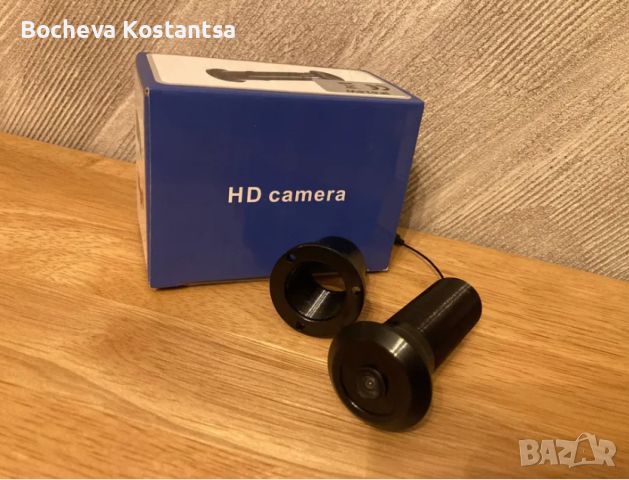  WIFI Скрита IP камера в шпионка за врата Tuya + карта 128GB, снимка 1 - Камери - 45325538