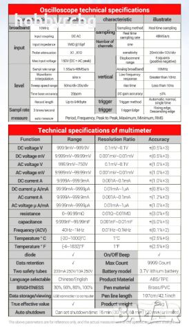 Портативен осцилоскоп и мултицет Aneng AOS02, снимка 5 - Друга електроника - 45188522