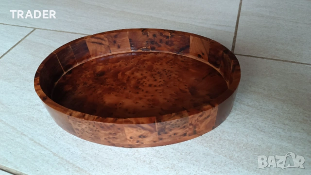 овална дървена купа от туя от Мароко , снимка 4 - Декорация за дома - 27409210