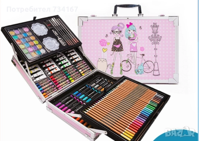 Творчески комплект за рисуване с изключително разнообразие от цветове, снимка 4 - Рисуване и оцветяване - 51706132