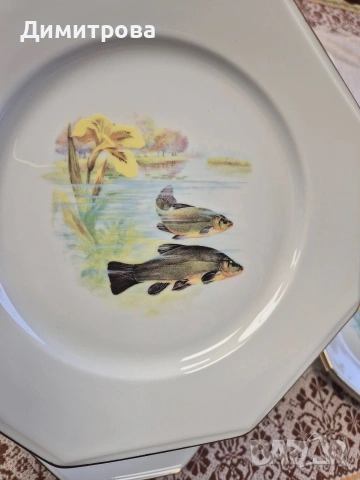 Рибен сервиз, Лимож, снимка 11 - Сервизи - 54227751
