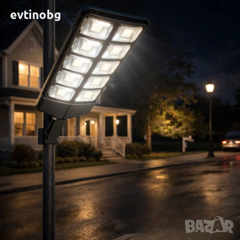 Мощна Соларна Улична Лампа BK-260-10 DRAGON 3000W – С датчик за движение, Конзола и Дистанционно, снимка 4 - Соларни лампи - 53882378