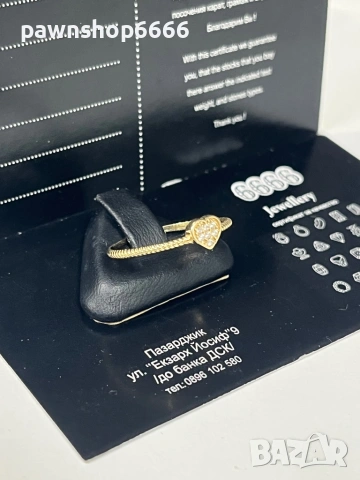 Златен пръстен 14К, снимка 3 - Пръстени - 53454779