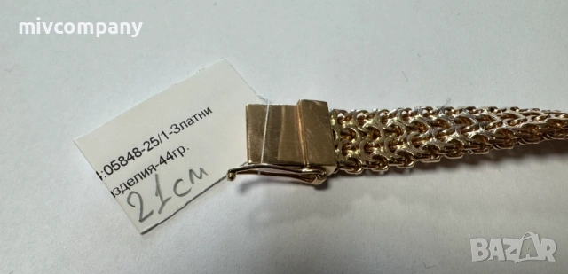 Златна гривна 44гр.21см., снимка 5 - Гривни - 53354263