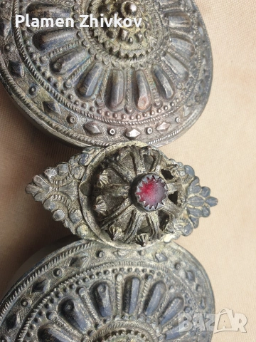 стара българска пафта с прекрасна патина и живамна позлата , снимка 4 - Колекции - 53005478