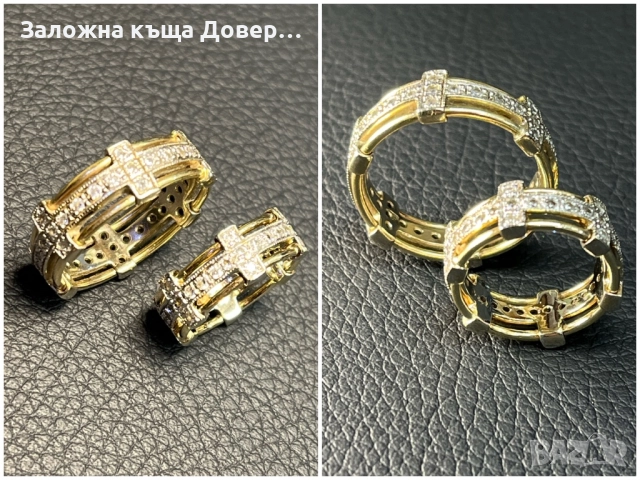 Златни Брачни венчални халки 14 K 585 Gold zlatni halki prasten brachni, снимка 10 - Пръстени - 52013327