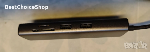 UGREEN 7-в-1 USB C Хъб Етернет Док с 4K HDMI, 100W PD, Съвместим с MacBook, iPhone, снимка 5 - Кабели и адаптери - 53514746