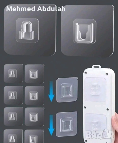 Самозалепващи прозрачни закачалки с кукички без следи , снимка 2 - Закачалки - 54152112