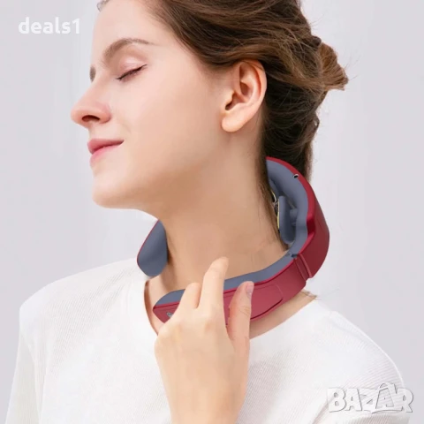 Електрически Масажор за шия/рамене Термо функция 4 режима и 15 нива на интензивност, снимка 6 - Масажори - 50535369