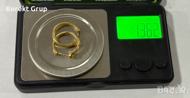Златни обеци 1.36 грама 14к, снимка 2 - Обеци - 53038440