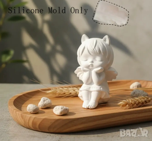 Молд момиче ангел с ушички два вида , снимка 5 - Форми - 53336902