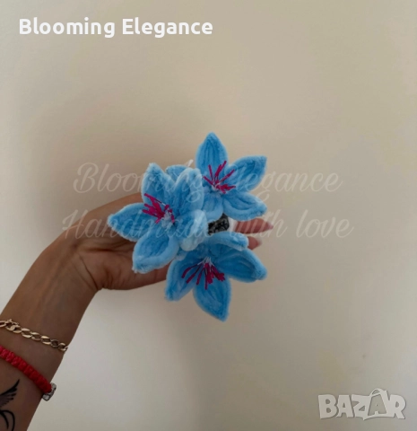 Вечни лилии от плюшена тел, снимка 2 - Подаръци за рожден ден - 51865364