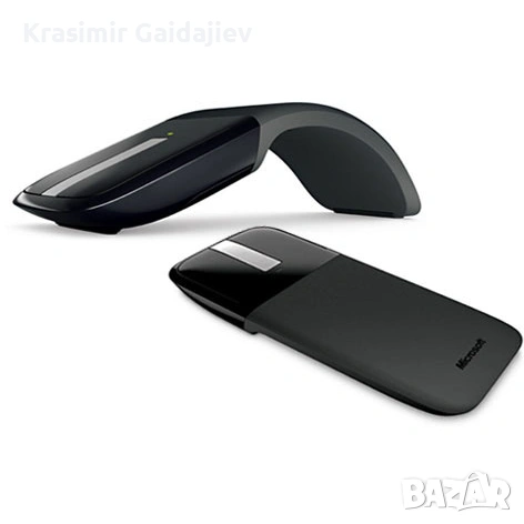 Microsoft Arc Touch безжична мишка за лява и дясна ръка, RF, BlueTrack, 1000 DPI, черен, снимка 2 - Клавиатури и мишки - 53042361