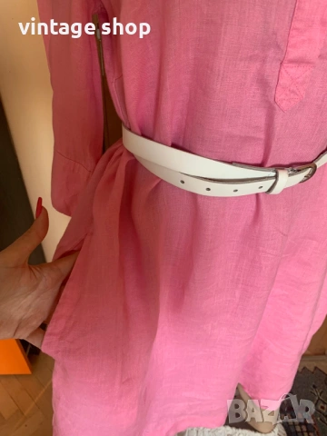 Ленена рокля в розово Christian Berg, размер М/L, снимка 11 - Рокли - 53812725