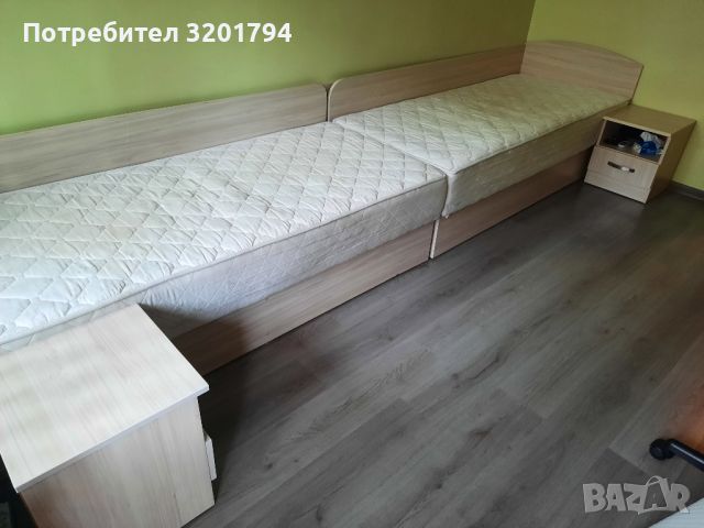 Мебели за стая - секция, легла с нощни шкафчета, снимка 5 - Спални и легла - 45397925