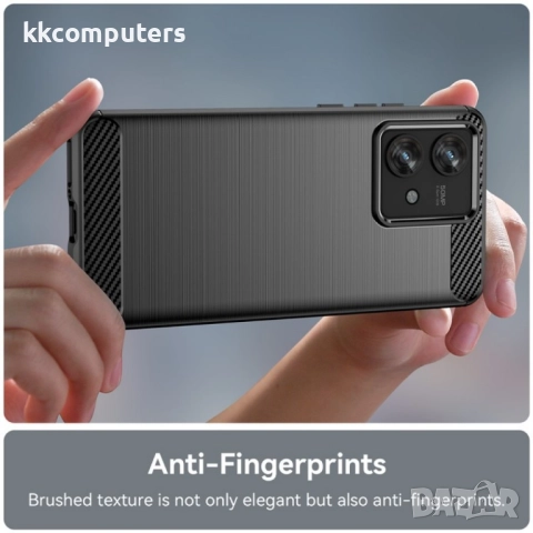 Motorola Edge 40 Neo 5G Удароустойчив Carbon Fiber Калъф и Протектор, снимка 7 - Калъфи, кейсове - 52085889