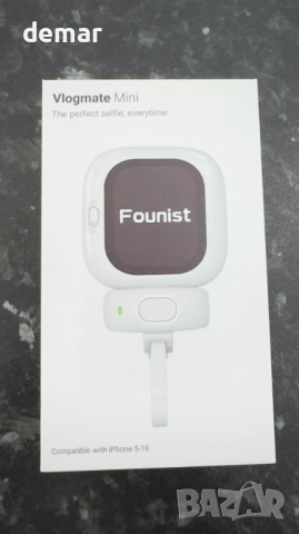 Founist Vlogmate Mini селфи екран за iPhone, Bluetooth дистанционно, снимка 9 - Селфи стикове, аксесоари - 51891915