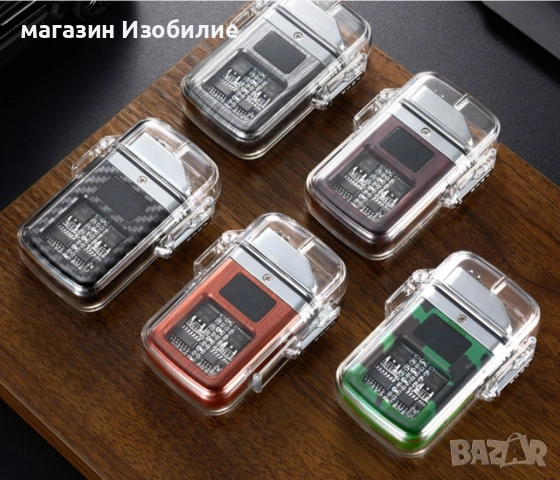 Елегантна прозрачна ветроустойчива запалка с LED светлинки, снимка 7 - Други - 52316474