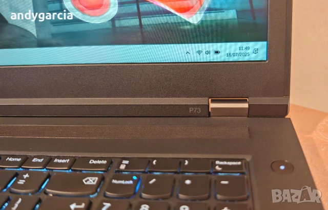 Lenovo ThinkPad P73/Core i7-9750H/16GB RAM/512GB SSD/NVidia Quadro T2000 4GB/17.3 FHD IPS, снимка 8 - Лаптопи за работа - 51063871
