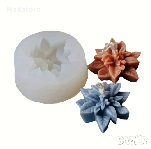 Дълбока коледна звезда Силиконов молд форма свещи гипс сапун смола фондан шоколад 