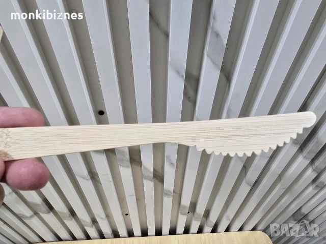 Ножове от бамбук 10бр в пакет , снимка 3 - Прибори за хранене, готвене и сервиране - 53790478