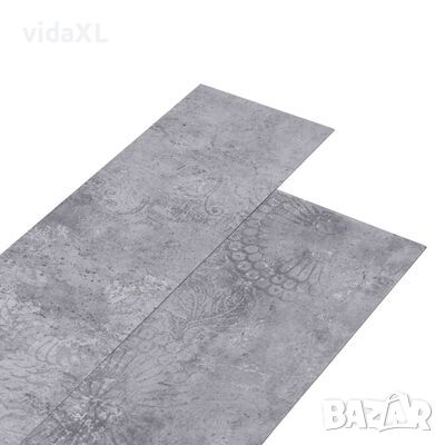 vidaXL PVC подови дъски 5,02 м² 2 мм самозалепващи циментово сиво(SKU:146558, снимка 1 - Други - 46254125